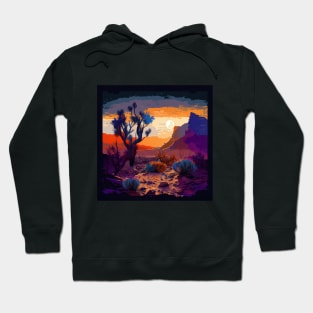 Colorful Desert Joshua Tree Sunset Hoodie